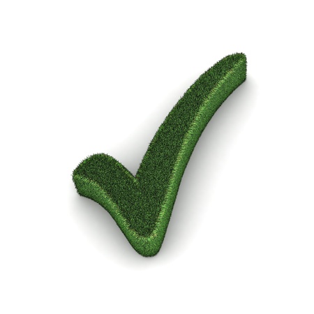 A Colourful 3d Rendered Recycled Tick Illustrationの写真素材