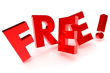 A Colourful 3d Rendered Free Concept Illustrationの写真素材