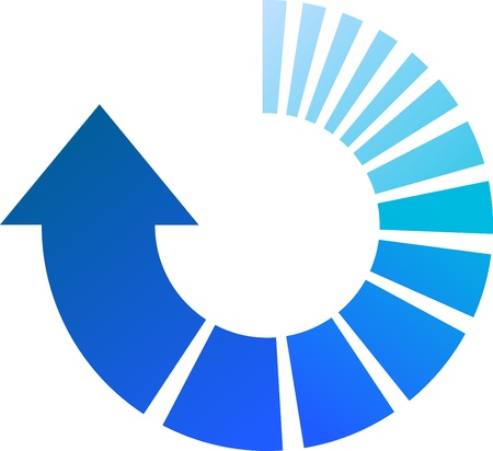 A Colourful Blue Vector Circular Arrow Illustration A Colourful Blue Vector Circular Arrow Illustration