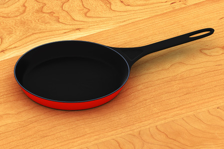 A Colourful 3d Rendered Frying Pan Illustrationの写真素材