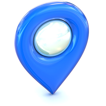 A Colourful 3d Rendered Map or GPS Marker Iconの写真素材