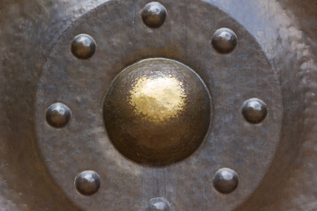 Big iron gong in Thailand.の写真素材