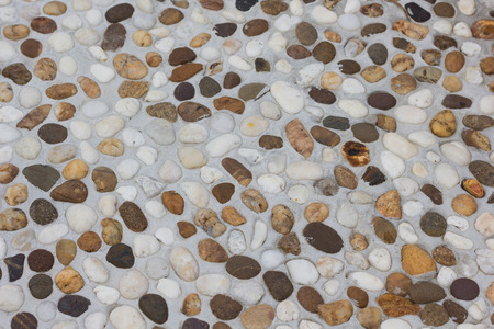 Wall pattern of gravel stone.の写真素材