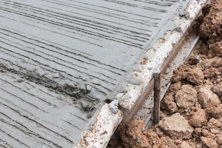 Close up of concrete road construction.の写真素材