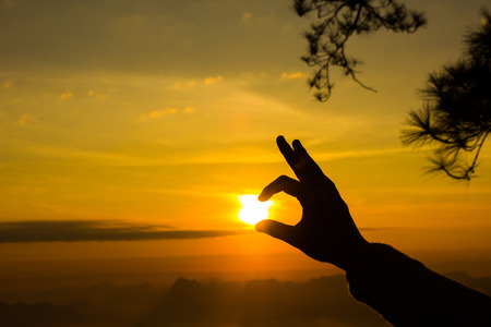 Sunrise at Phukradung National Park, Thailand.の写真素材