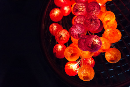 Abstract, softness of colorful light bulbs.の写真素材