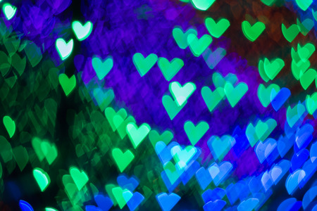 Heart bokeh background, Valentine's day background.の写真素材