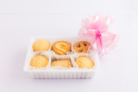 Cookie on white background.の写真素材