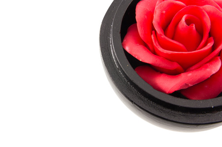 Soap in shape of  rose flower.の写真素材