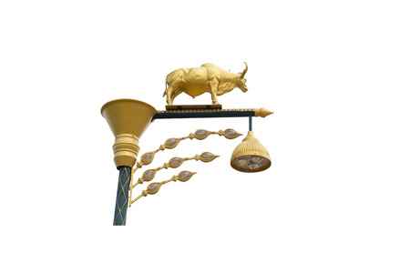 thai style lamp with white background.の写真素材