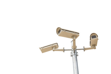 CCTV Camera on white background.