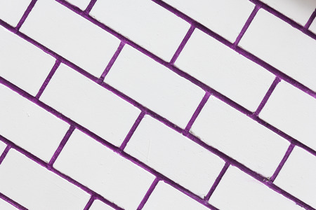 Abstract, White brick wall for background.