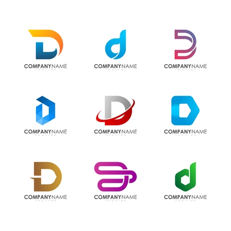 D logo designのイラスト素材