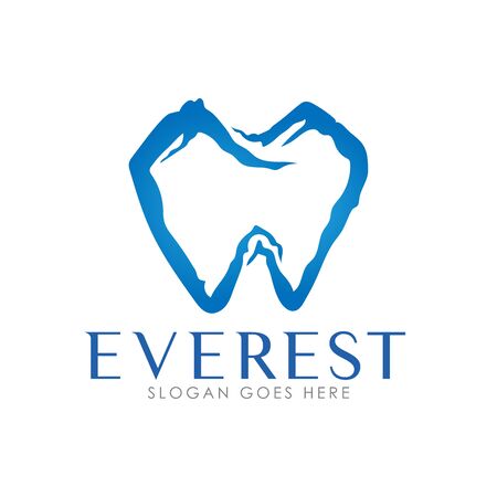 Modern elegant mountain dental logo. Logo Design inspiration.のイラスト素材