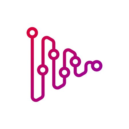 Triangle connections logo design. Simple modern Logo design inspiration.のイラスト素材