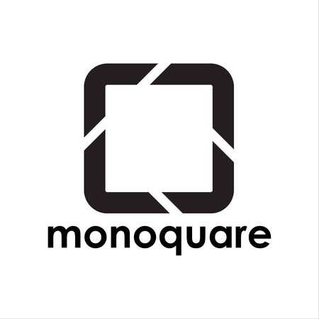 simple monchrome square logo design. Logo Design inspiration.のイラスト素材