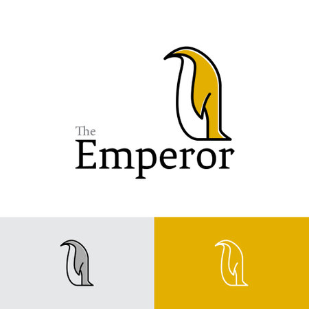 Emperor Penguin Ice Animal Business Logo Templateのイラスト素材