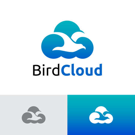 Flying Bird Cloud Tour Travel Flight Technology Logoのイラスト素材