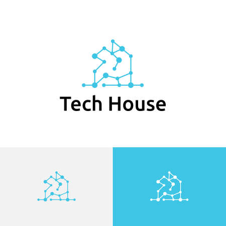 Technology House Network Computer Web Internet Logoのイラスト素材