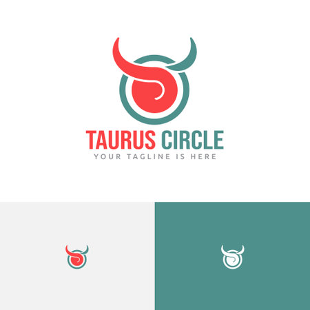 Taurus Myth Bull Eye Symbol Circle Abstract Logoのイラスト素材