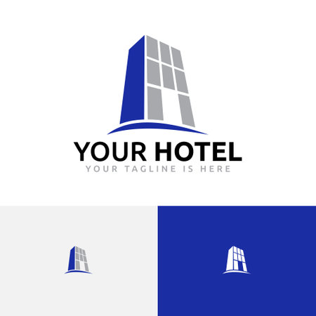 Hotel Apartment Office Business Commercial Building Logoのイラスト素材
