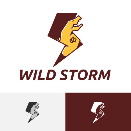 Wild Storm Electricity Energy Power Battery Danger Voltage Logoのイラスト素材