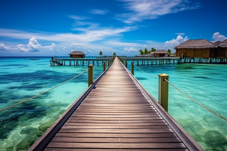 Beautiful View of Island with Bridge in Relaxing Place for Summer Holidayの素材