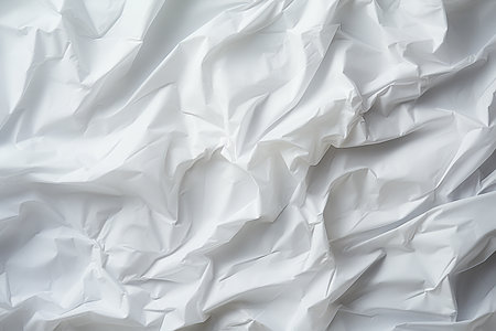 Generative AI Image of Clean White Crumpled Paper Texture Backgroundの素材