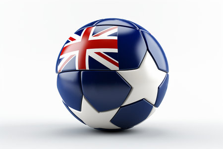 Generative AI Image of Happy Australia Day with Australian Flag Ball on Isolated Backgroundの素材