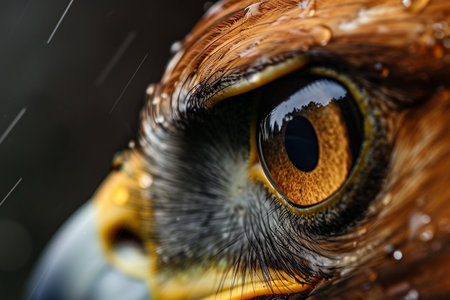 Generative AI Image of Sharp Eye Vision of Eagle Hawk Falconの素材