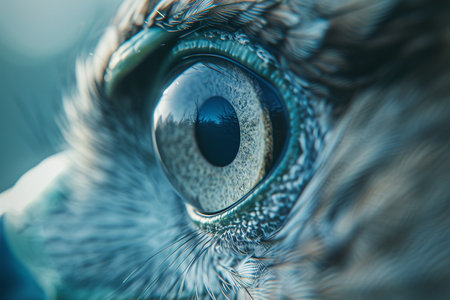 Generative AI Image of Sharp Eyesight of Grey Eagle Predatorの素材