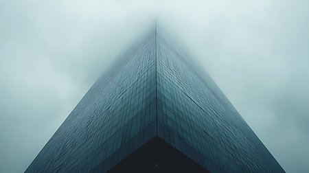 Generative AI Image of Abstract Dark Illicit Architecture Building with Industrial Steel Beamsの素材