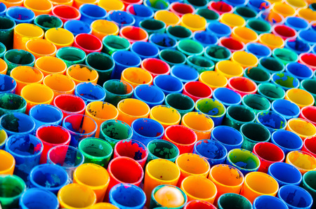 Colorful glass in row - stock photoの写真素材