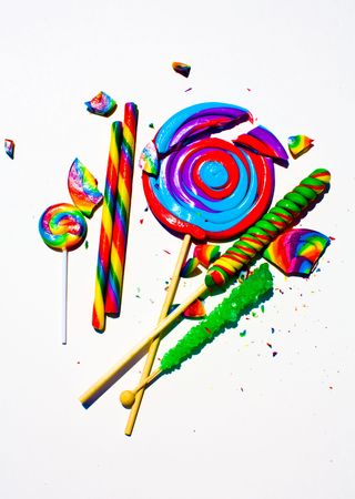 Brightly colored candyの写真素材