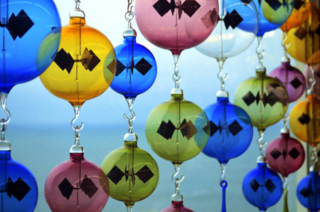 assortment of colorful radiometersの写真素材