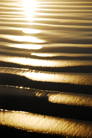 Sand ripples at shorelineの写真素材