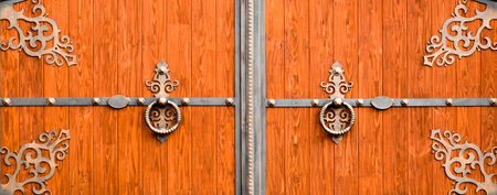 metal wrought-iron gateの写真素材