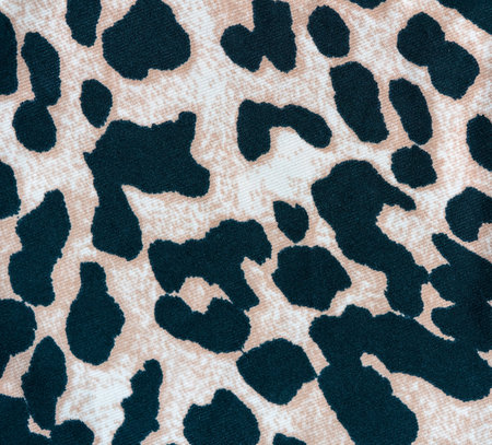 texture of print fabric striped leopard for background, closeup of photoの写真素材