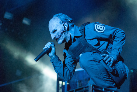 Heavy metal band Slipknot live at Soundwave Festival in Brisbane 2015のeditorial素材