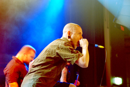 Heavy metal band Whitechapel live in Brisbane September 2014のeditorial素材