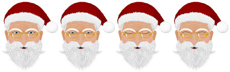 Close up of Santa's faceのイラスト素材
