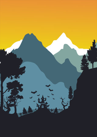 Halloween concept with icon design, vector illustration 10 eps graphic.のイラスト素材