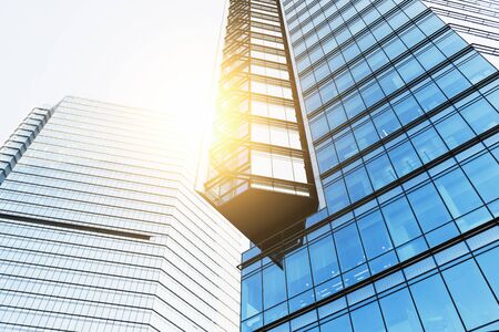 low angle view of skyscrapers in Shenzhen,China.