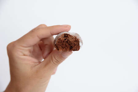 Hand with sweetの写真素材