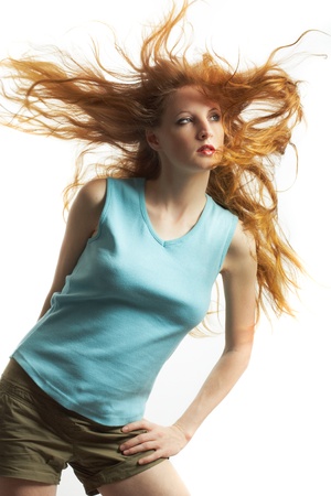 The young sexual woman with red hairの写真素材