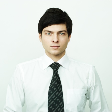 Fashion portrait of the young businessmanの写真素材