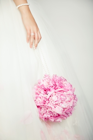 Wedding bouquet in hands of bride. Wedding photoの写真素材
