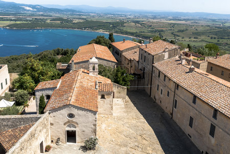 Overlooking of Populonia, Tuscany の写真素材