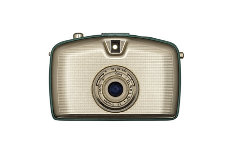Classic roll-film camera isolated on white