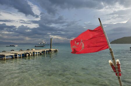 Besar, Perhentian Islands / Malaysia beach, rock and transparent sea at Teluk Keke beachの写真素材